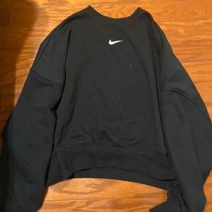 nike fleece phoenix cropped crewneck